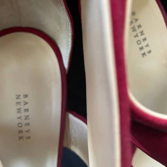 Barney’s New York Red Suede High Heel Sandals size 39.5 - Picture 8 of 10